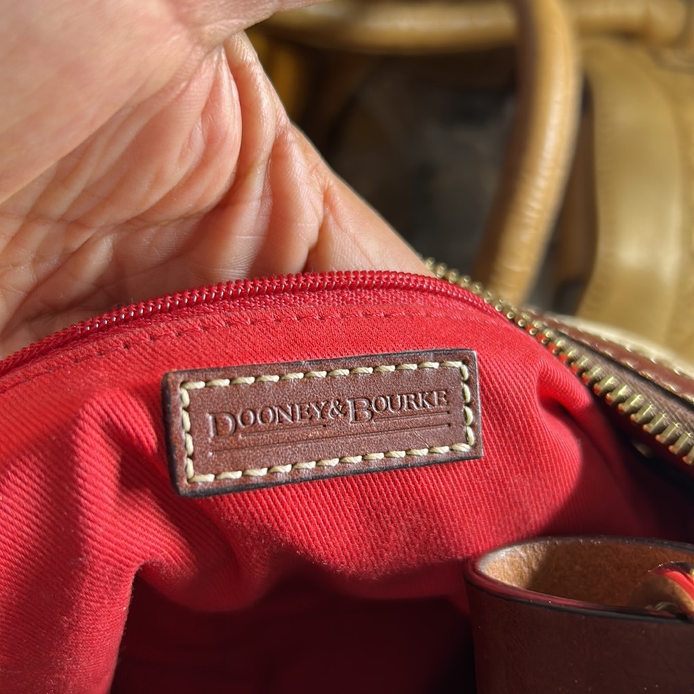Dooney & Bourke  Monogram Satchel Signature Brown Leather/Canvas Shoulder Bag - Picture 7 of 16
